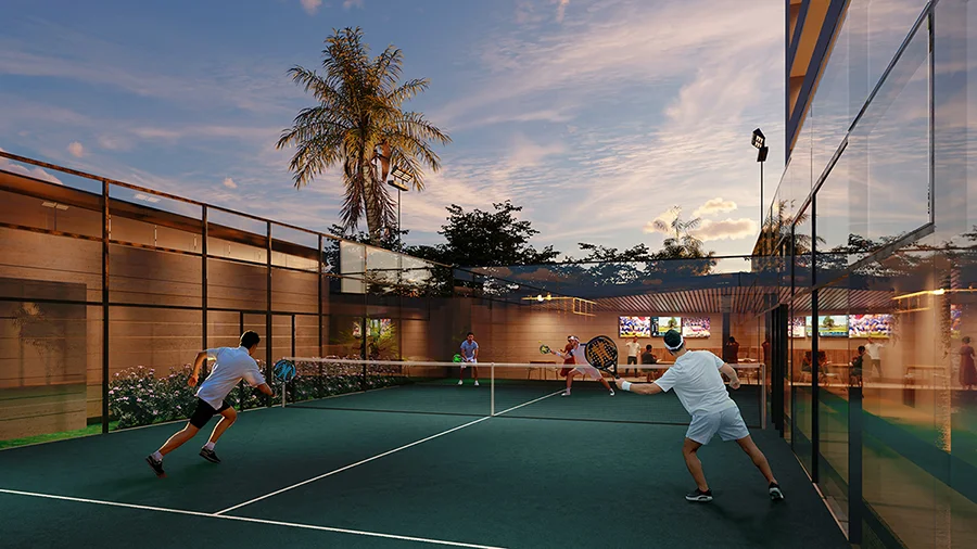 Padel court at The Wavve