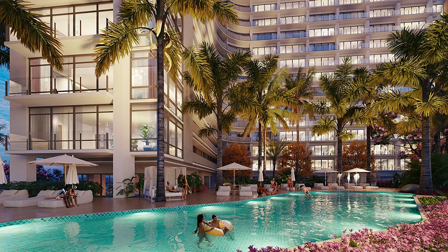 Outdoor pool at The Wavve